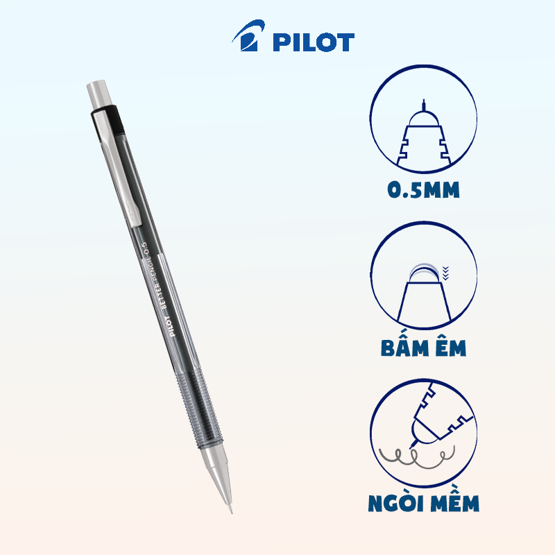 Bút chì bấm Better Pencil (Thân đen) H-145-B