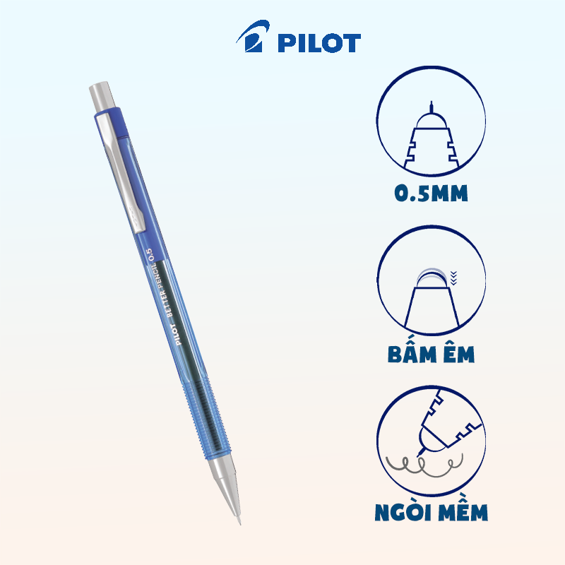 Bút chì bấm Better Pencil (Thân xanh) H-145-L