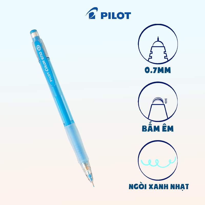 Bút chì bấm Color Eno (Thân xanh nhạt) H-197-SL