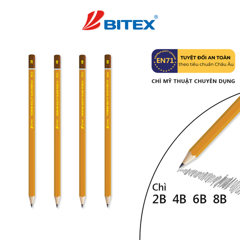 1 Hộp Bút chì mỹ thuật 2B Premium nhúng đầu PC13 (12 cây/hộp)