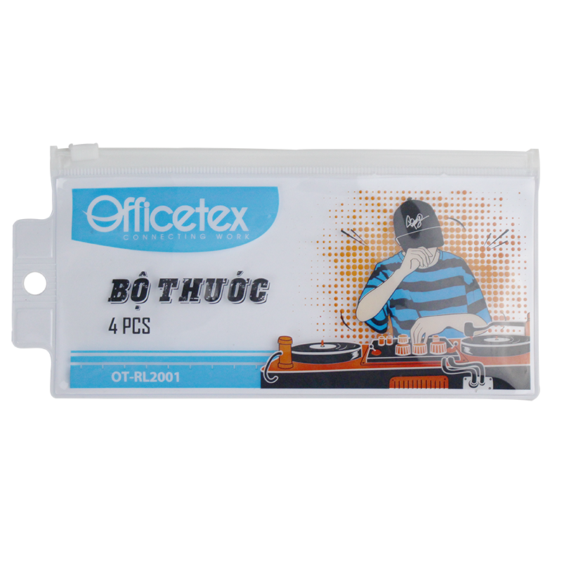 Bộ thước kẻ OT-RL2001 (4 cái/túi)