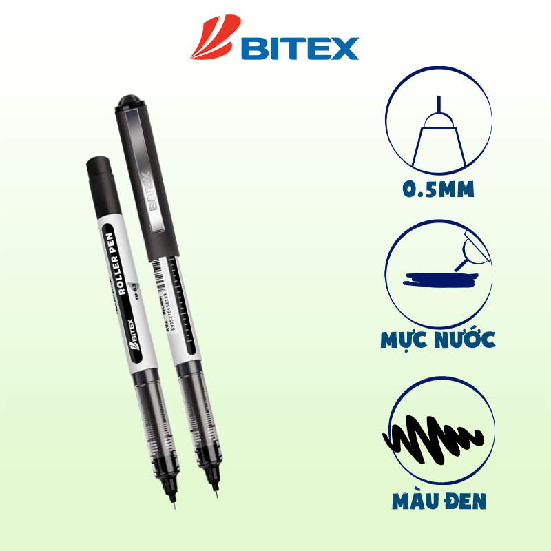 Bút lông bi mực xanh, đỏ, đen (0.5mm) R02 (1 cây)