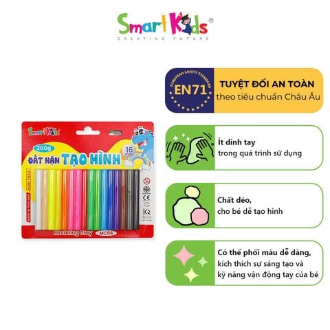 Đất nặn vỉ nhựa 200g MC06 (16 màu/hộp)