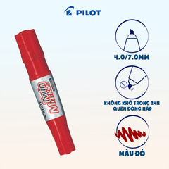 Bút lông dầu Twin Marker mực đỏ MFN-15FB-R-BG