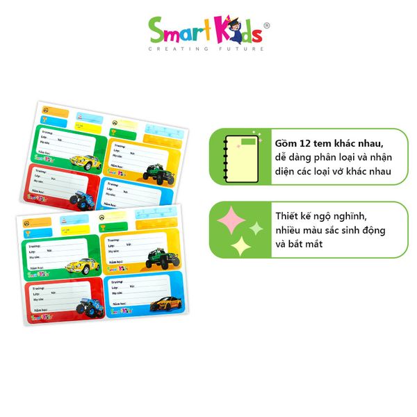 Nhãn vở Monster Truck LB02 (20 tem/xấp)