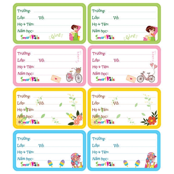 Nhãn vở COOL GIRL SK-LP402