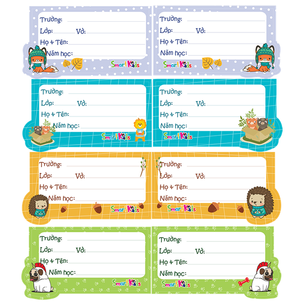 Nhãn vở CUTE ANIMALS SK-LP301