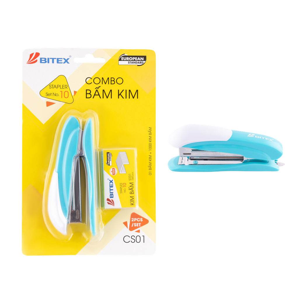 Combo bấm kim và kim bấm số 10/CS01 (1 bấm kim + 1 hộp kim bấm)