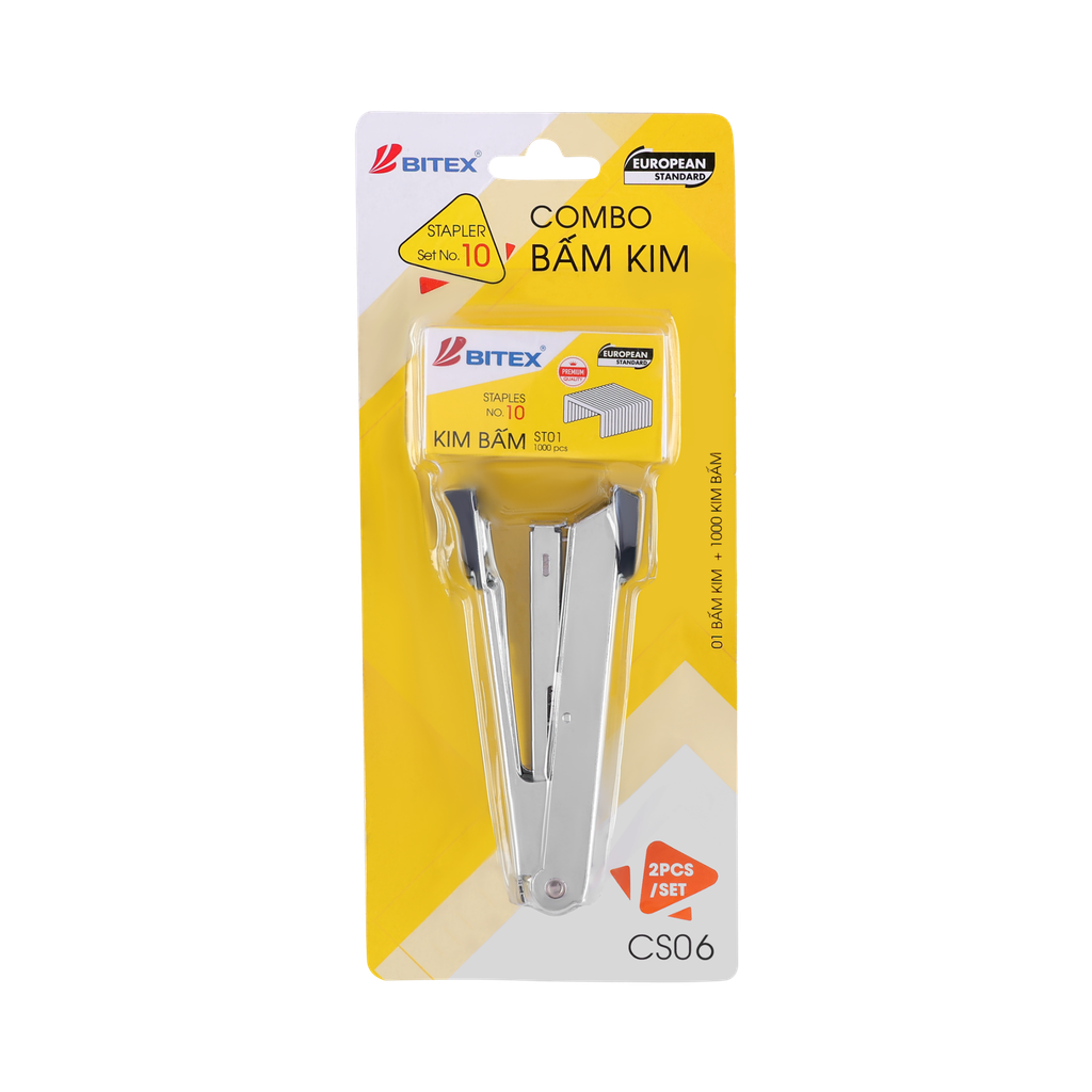Combo bấm kim và kim bấm số 10/CS06 (1 bấm kim + 1 hộp kim bấm)