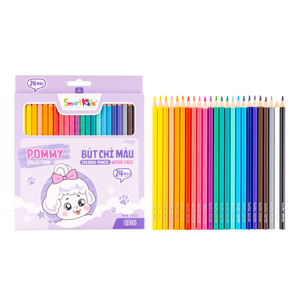Bút chì màu Pommy Collection CP14/ CP15/CP16 SmartKids12/18/24 màu dành cho bé