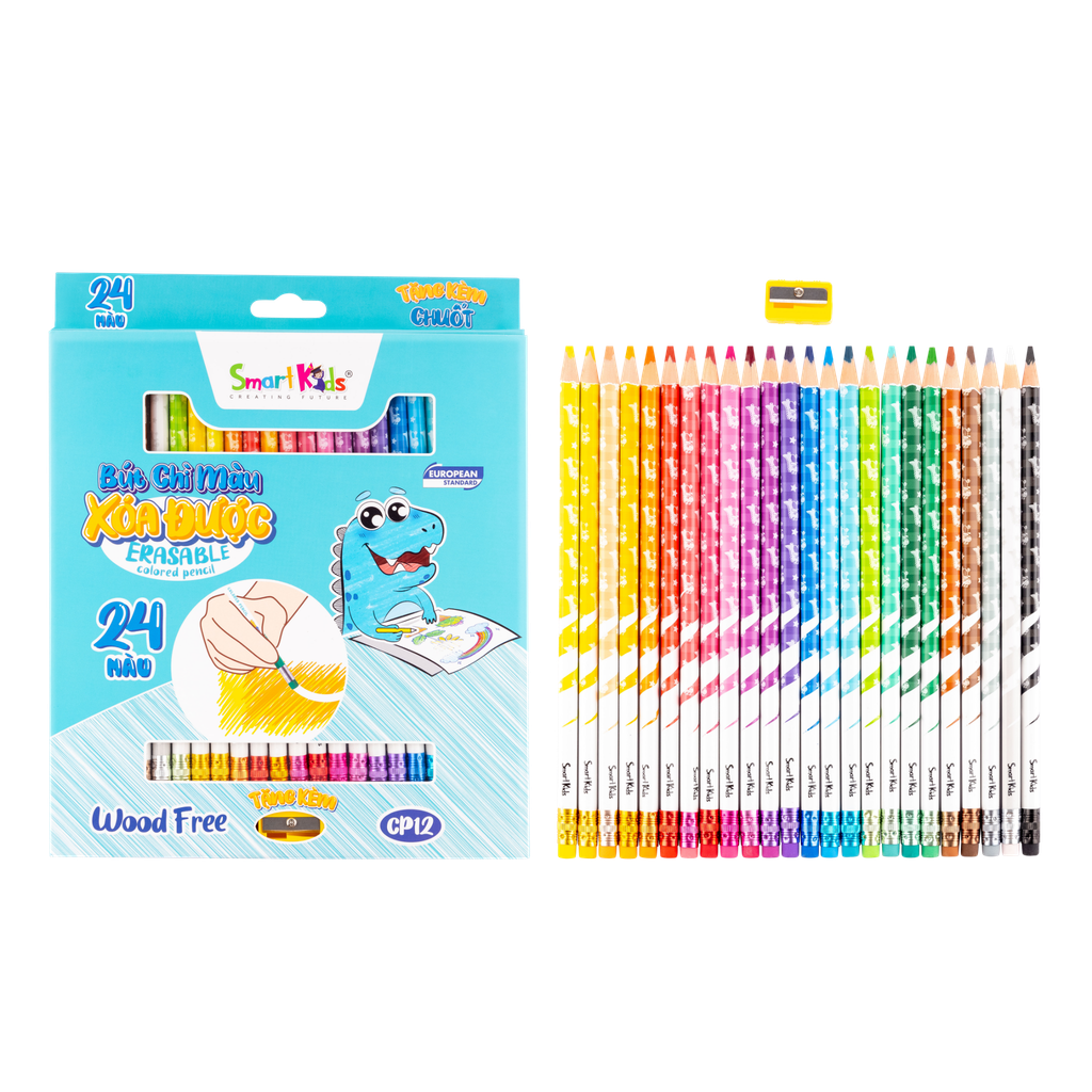 Bút chì màu xóa được Smartkid CP10-11-12