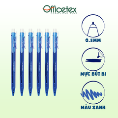 Bút bi mực xanh OT-BP016BU (6 cây)