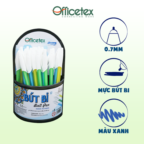 Bút bi mực xanh OT-BP020BU (1 Cây)