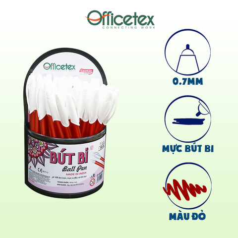 Bút bi mực đỏ OT-BP020RE (1 Cây)