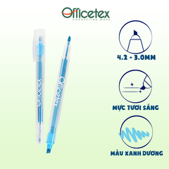 Bút dạ quang mực xanh dương OT-HL002BL (12 cây/hộp)