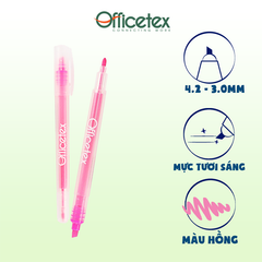 Bút dạ quang mực hồng OT-HL002PK (12 cây/hộp)