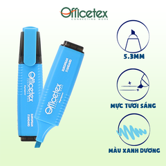 Bút dạ quang mực xanh dương OT-HL003BL (12 cây/hộp)