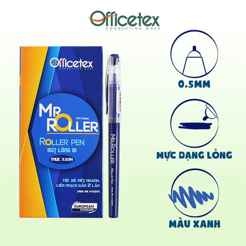 Bút lông bi Mr.Roller OT-RP0001BU (6 cây)