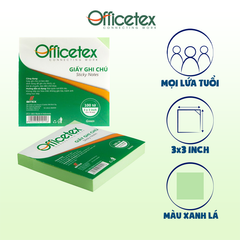 Giấy ghi chú Officetex 3 x 3 màu xanh lá