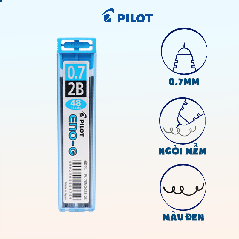 Ruột chì bấm 2B 0.7mm PL-7ENOG-2B