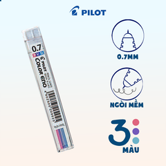 Combo ruột chì bấm Color Eno màu hồng - tím - xanh nhạt PLCR-7-PVSL