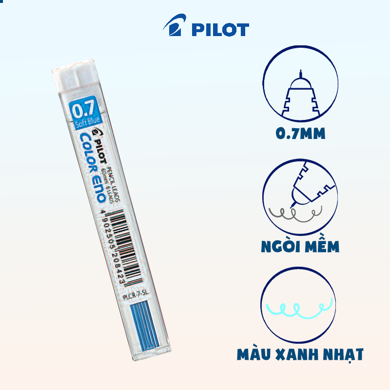 Ruột chì bấm Color Eno màu xanh nhạt PLCR-7-SL