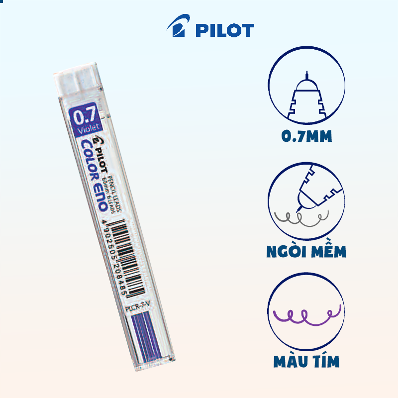 Ruột chì bấm Color Eno màu tím PLCR-7-V