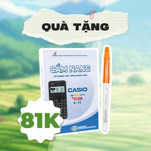 [Gift 880] Combo Quà tặng 2: Sách cẩm nang Fx-880BTG  + 1 bút dạ quang xóa được Pilot SW-FC