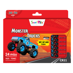 Sáp màu Monstertruck 24 màu - CR11 (24 màu/ hộp)