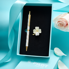 Bút bi ký Mr3 Retro Pop mực xanh (Thân Flowers) BP-MR3-F-FL-L