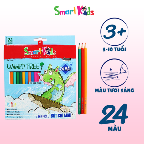 Bút chì màu 24 màu Wood Free CP05 (24 màu/hộp)