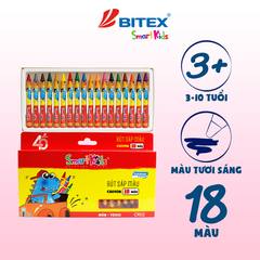 Sáp màu Dino 18 màu CR02 (18 màu/hộp)