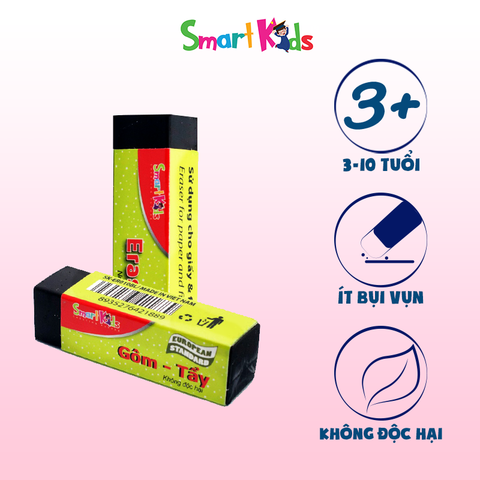 Gôm tẩy đen SmartKids SK-ER010BL (32 cục/hộp)