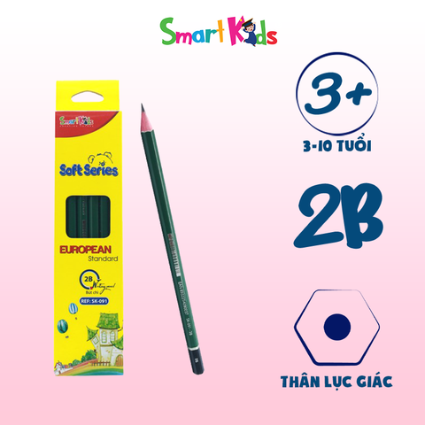 Bút chì đen 2B Soft Series SK-091 Hộp 12 cây