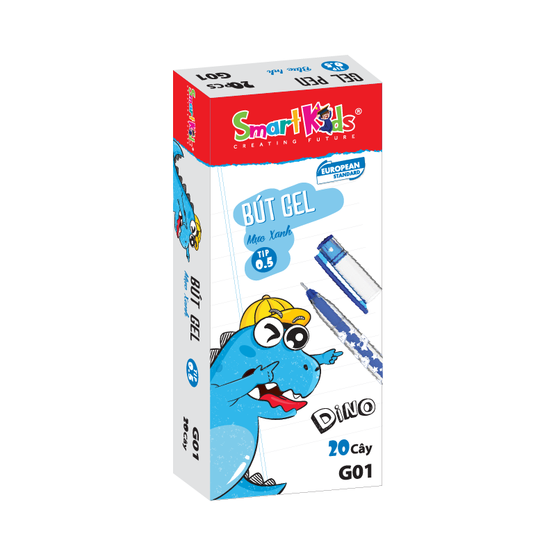Bút gel mực tím / xanh (0.5 mm) Dino G01