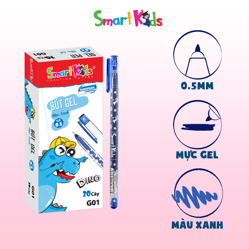 Bút gel mực tìm / xanh (0.5 mm) Dino G01