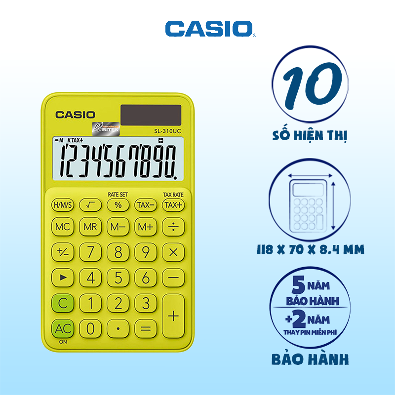 Máy tính Casio SL-310UC màu vàng