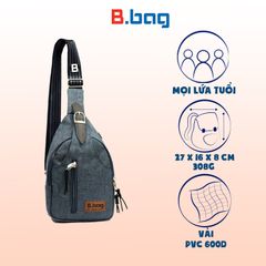 Túi đeo chéo bụng T-23-009 màu xám
