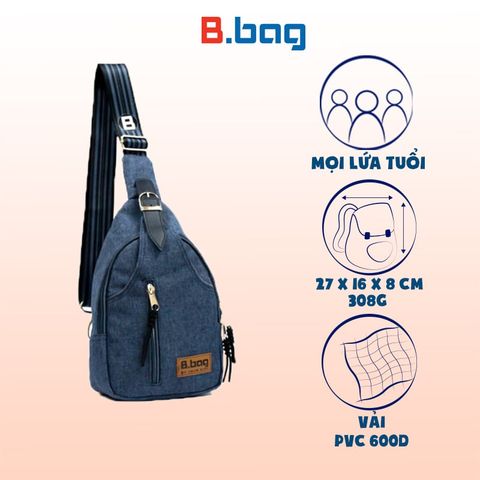 Túi đeo chéo bụng T-23-008 màu xanh đen