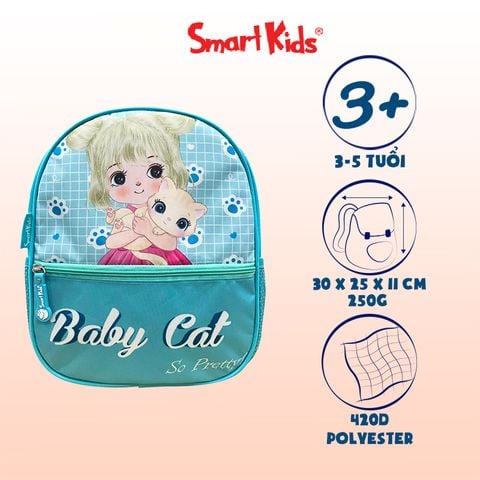 Ba lô mẫu giáo Toy Station-Baby Cat B-008 Xanh nhạt