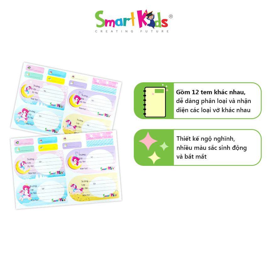 Nhãn vở Unicorn LB01 (20 tem/xấp)