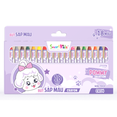 Sáp màu Pommy 18 màu/CR14 (18 màu/hộp)