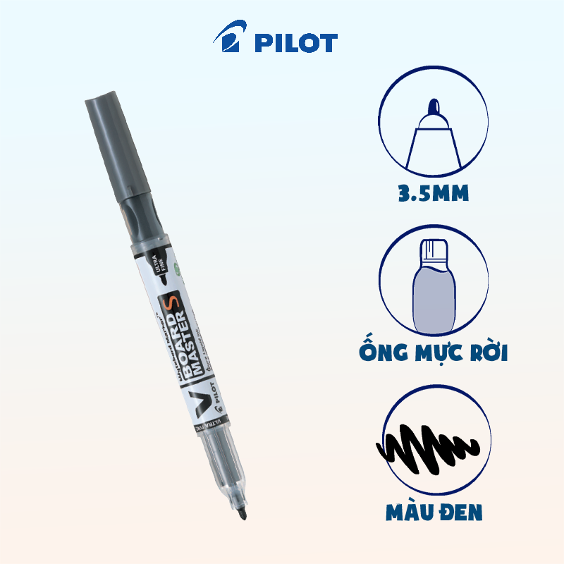 Bút lông bảng V Board Master S mực đen WBMA-VS-UF-B-BGD