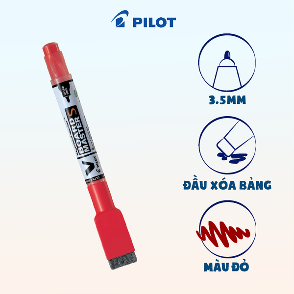 Bút lông bảng V Board Master S mực đỏ WBME-VS-UF-R-BG