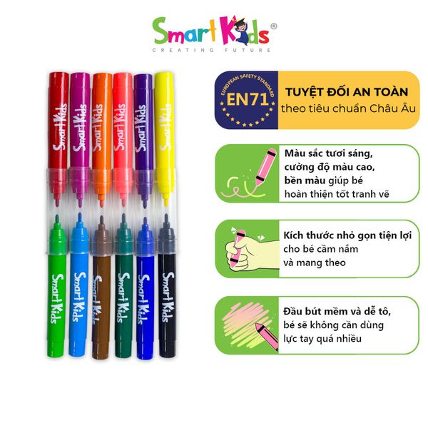 Bút lông màu rửa được WM07 (12 màu/vỉ)