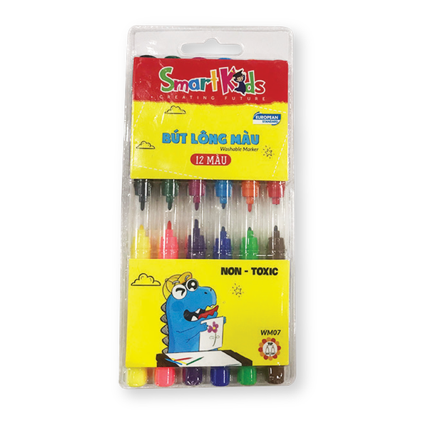 Bút lông màu rửa được WM07 (12 màu/vỉ)