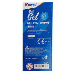 Bút gel G04 0.5mm (12 cây/hộp)