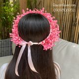 Vòng hoa đội đầu hồng nhạt