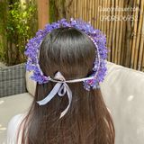 Vòng hoa đội đầu tím lavender