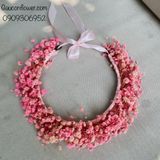 Vòng hoa đội đầu hồng nhạt